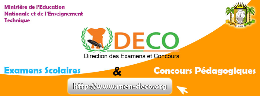 men deco.org site internet de la Direction des Examens et Concours en Cote dIvoire